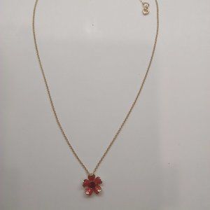 Kate Spade New Red Flower Necklace
